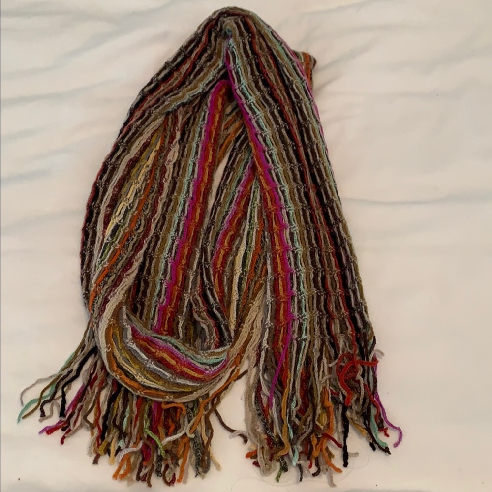 Multi color baby alpaca scarf